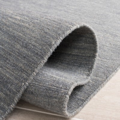 Handmade Grey and Silver Wool Square Area Rug, 6'x6'