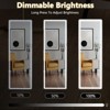 GlasFlength Full Length Mirrors 3 Color Lighting Mirror with Lights, Floor Standing Mirror with Stand, Wall Mounted Hanging, Square White, 64"*12"*21" - 2 of 4