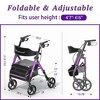 Lycvki Aluminum Foldable Rollator Walkers with Seat for Seniors, 350 lb Capacity, 6-Position Height - 2 of 4