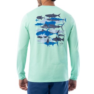 Guy Harvey Men’s Offshore Fish Collection Long Sleeve T-Shirt - 1 of 4