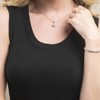 18k rose gold-plated halo crystal pendant necklace - 3 of 4