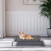 DSVIMOY Outdoor Pet Bed with 4 Legs, Portable Pet Bed for Camping, Hiking, Black & White, 43"*26"*8" - 4 of 4