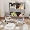 Kids Chair Set of 2 with Height Adjustable Chair, Plastic Toddler Chairs for Children Boys Girls, Kids Hammock Chair, Booster Chairs for Toddlers - 4 of 4