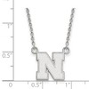 Black Bow Jewelry 14k White Gold Nebraska Cornhuskers NCAA Necklace 18 Inch - 2 of 4