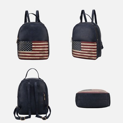 MKF Collection Patriotic Flag Backpack Bag – Fourth of July Travel Backpack, Briella | MKF Collection by Mia K - Chocolate — фото 5