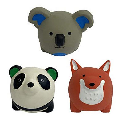 Multipet MiniPet Latex Round Animals Dog Toy (Pack Bundle)