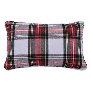 12"x20" Oversize Plaid Christmas Indoor Lumbar Throw Pillow - Pillow Perfect