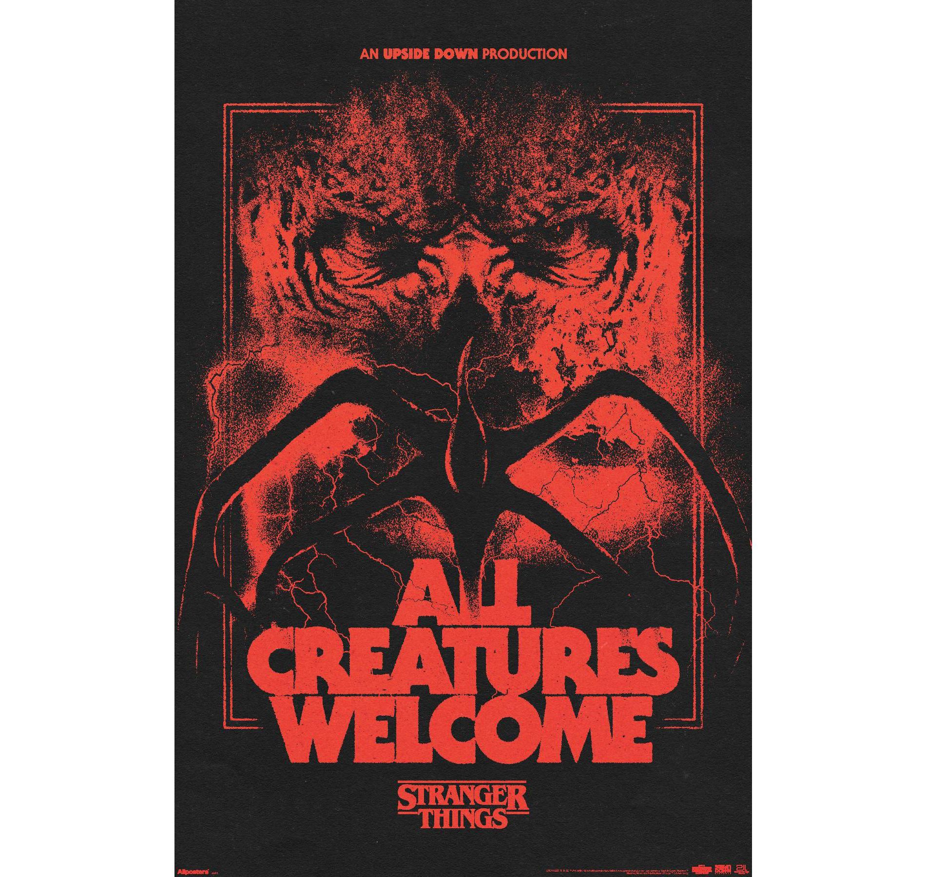 Trends International Netflix Stranger Things: Season 5 (2025) - All Creatures Welcome Framed Wall Poster Prints