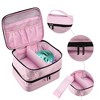 Unique Bargains Nail Polish Carrying Case Double Layer Nail Polish Organizer Case for Nail Polish and Manicure Tools Nylon 1 Pcs - 3 of 4