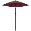 vidaXL Parasol Burgundy 78.7"x83.1" Aluminum - 2 of 4