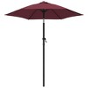 vidaXL Parasol Burgundy 78.7"x83.1" Aluminum - image 2 of 4