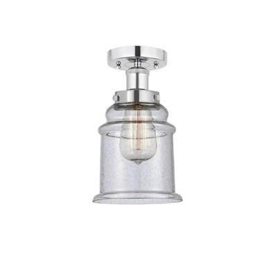 Canton - 1 Light Semi-Flush Mount In Industrial Style-11 Inches Tall and 6 Inches Wide