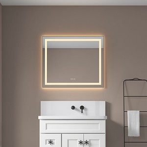 Sapphtopaz Rectangle Bathroom Mirror, Wall Mounted Vanity Mirror with Aluminum Frame,Anti-Fog Mirrors Memory, 3 Colors for Bathroom,Over Sink,Bedroom - 1 of 4