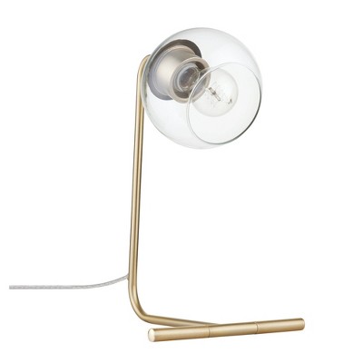 15" Mason Desk Lamp with Glass Shade Matte Brass - Globe Electric