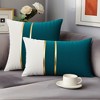 REGALWOVEN Velvet Soft Decorative Square Patchwork Throw Pillow Covers  2 Pcs - 2 of 4