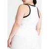 ELOQUII Women's Plus Size Contrast Racer Tank - 3 of 4