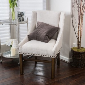 Modern Accent Chair Leisure Armchair with Fabric and wood for living room-Christopher Knight Home - 1 of 4