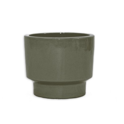 SpassWay 15" Dia Outdoor Indoor Ceramic Planter Pot Decorative Planter with Drainage Hole Patio Flower Pot