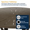 CLIHOME 48" Cast Aluminum Round Dining Table with Umbrella Hole - 4 of 4