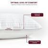 Lux Decor Bed Pillows - Pack of 2 Down Alternative Stripe Pillows for Stomach, Neck , Back Support & Comfort Hypoallergenic & Breathable Pillow Set - 3 of 4