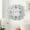 GlasFlength Wall Clocks Mirrored Timepiece Contemporary Decor Accent Piece Simple Elegant Design for Living Room, Silver, 23.6"*23.6"*1.5" - 2 of 4