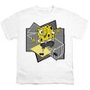Boys' Spongebob Squarepants Geometric Squarepants T Shirt White Medium - 2 of 4
