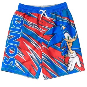 Sonic the Hedgehog UPF 50+ Swim Trunks Little Kid to Big Kid Sizes (4T - 14-16) - 1 of 4