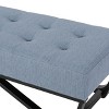 CAVINAS 47" Shoe Bench, Modern Upholstered Ottoman Bench with Irregular Legs, Entryway Table for Living Room, Bedroom, Dining Room - 3 of 4
