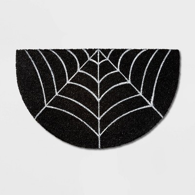 1'6"x2'6" Spider Web Halloween Doormat Black - Hyde & EEK! Boutique™