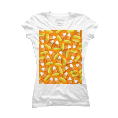 Junior's Design By Humans Halloween Candy Corn By NewburyBoutique T-Shirt