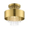 Livex Lighting Orenburg 3 - Light Semi-Flush Mount in  Natural Brass - 2 of 4