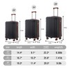 Lyngins Hardside 20/24/28 Inch 3PCs Carry on Luggage Sets with Spinner Wheels,TSA Lock,Retractable Handle,Suitcases Sets for Family Trips,Travel - 3 of 4