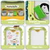 Aoibox Adjustable Kids Art Easel Double Sided Magnetic Drawing Board with Accessories Height Portable Green 34.6 Inch - 3 of 4