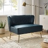 Monica 47" Contemporary Wing back Loveseat for  Living Room and Bedroom Comfy Armless 2-Seater Sofa with Metal Legs | KARAT HOME - 3 of 4