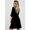 Pinkblush Black Velvet Wrap Front Babydoll Maternity Dress - 2 of 4