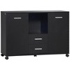 NicBex Mobile File Cabinet Storage Cabinet Organizer with Drawer and Cabinet, Printer Stand with Castors for Home, Office - 4 of 4