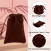 Unique Bargains Mini Smooth Soft Christmas Satin Bags with Drawstring 20 Pcs - 3 of 4