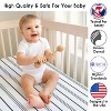 Sweet Jojo Designs Boy, Girl, Unisex/Gender Neutral Baby Fitted Crib Sheet Stripe White and Grey - 3 of 4