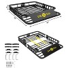 Extra-Long Roof Rack Basket with Extension Luggage Rack. Heavy-Duty 200LB Capacity Universal Cargo Carrier for SUVs & Trucks - 3 of 4