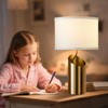 GTCLIGHTING Table Lamps for Bedroom,21.8" Modern Gold Bedside Lamps with Beige Linen Shade,Nightstand Lamps for Living Room End Table - 3 of 4