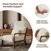 Bestier Mid Century Accent Chair Heightened Headrest with Removable Armrest Pillows,with Solid Wood Frame for Living Room, Bedroom - 2 of 4