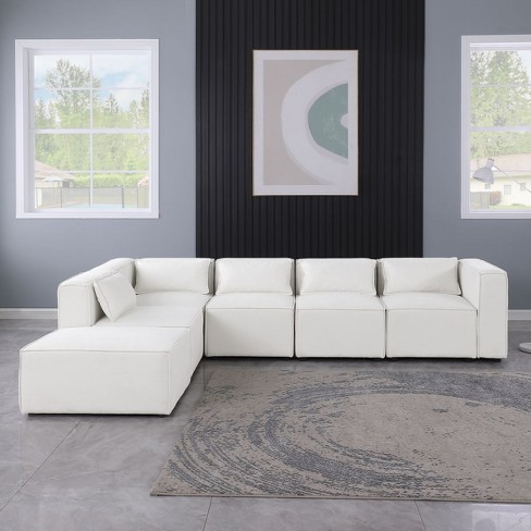 Modular Couch 5 Seat Sofa With Ottoman Beige Modular Lounge Sofa Modular Cloud Couch Sofa Modular Sectional Knock Down Sofa Couch Cuddlewood