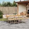 vidaXL Garden Dining Set Beige and brown - 2 of 4