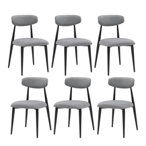 CIPACHO (Set of 6) Dining Chairs, Upholstered Chairs with Metal Legs for Kitchen Dining Room,Grey - 1 of 1