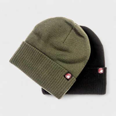 Canada Weather Gear Men's 2-Pack Ribbed Knit Beanies - Warm & Stylish Winter Hats