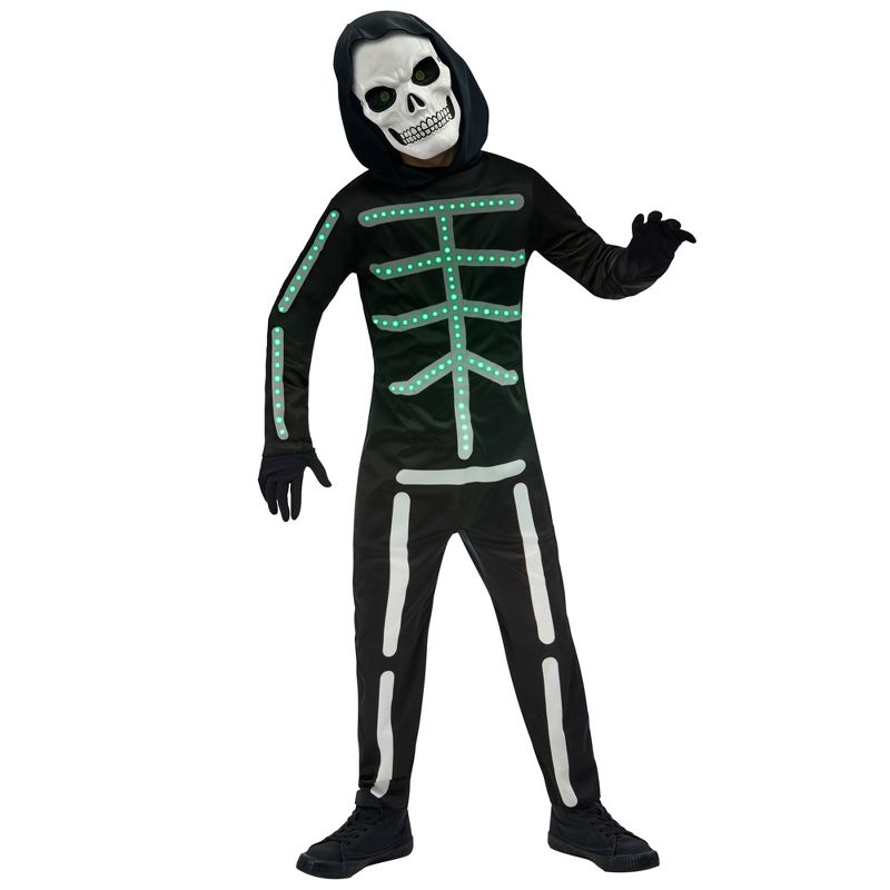 Rubies Light Up Skeleton Boy's Costume, 1 of 2