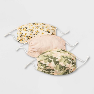 Kids' 3pk Mask - Harper & Elliott Tan/Peach