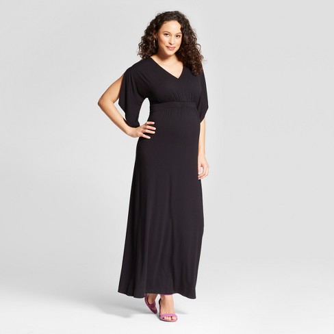 Duster Short Sleeve Knit Maternity Dress - Isabel Maternity By Ingrid Isabel™ Black Xs : Target