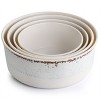 Gibson Laurie Gates California Designs Mauna 8 Piece Melamine Nesting Storage Bowl Set in Cracked White - 3 of 4