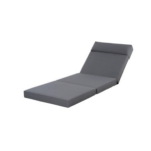 Christopher Knight Home Danita Outdoor Foldable 4-Section Design Water-Resistant Chaise Lounge Cushion - 1 of 4